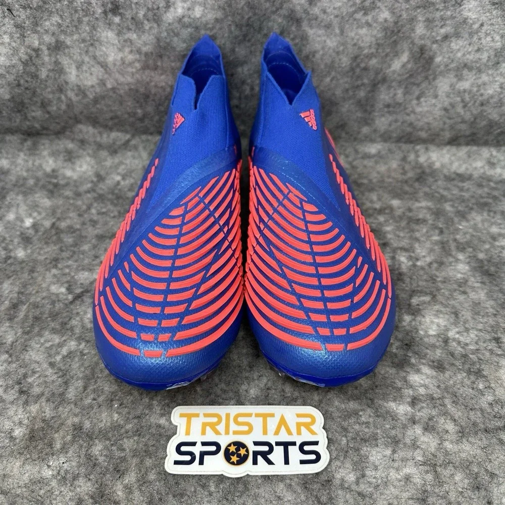 Adidas Predator Edge+ FG Laceless Soccer Cleats Mens Size 11.5 Blue Turbo GZ9002